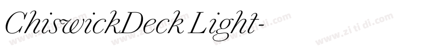 ChiswickDeck Light字体转换